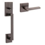 Kwikset San Clemente Handle with Halifax Lever, Square, Venetian Bronze